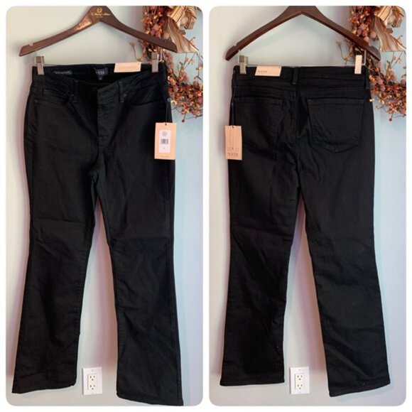 NYDJ Lift Tuck Tech Women's BARBARA Bootcut Mid-rise Denim Jeans Sz 8 in Black - Picture 1 of 11